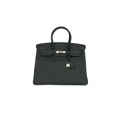 HERMÈS MASTER BIRKIN 35 VERT FONCE TOGO PALLADIUM HARDWARE (35*25*18cm) 